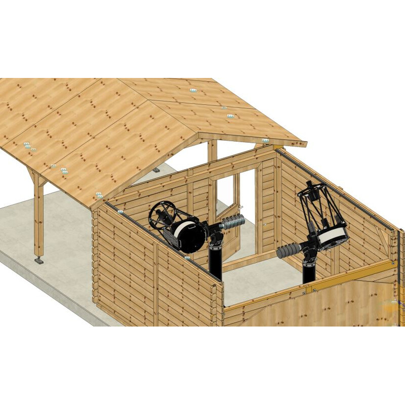 Dome Parts Osservatori con tetto a scorrimento GreenLine Mega con protezione del legno