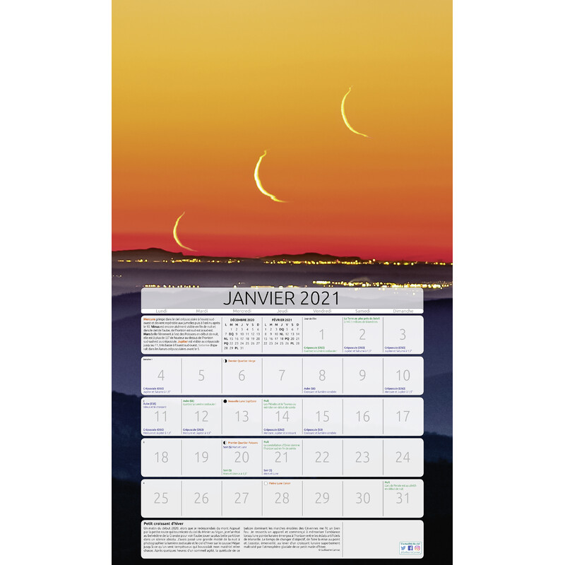 Amds édition  Calendario Astronomique 2021