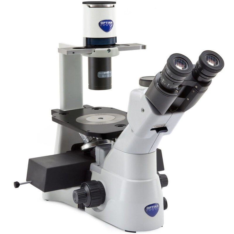 Optika Microscopio invertito IM-3LD2, Plan IOS LWD PH, LED-FLUO, 400x, Trinokular, B&G Filterset