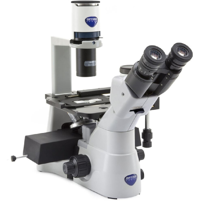 Optika Microscopio invertito IM-3LD4, trino, IOS U-PLAN F, LED-FLUO, LWD, 400x, 4 slot per filtri vuoti
