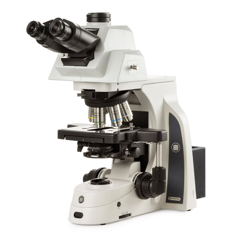 Euromex Microscopio Delphi-X, DX.2158-APLi, trino, 40x - 1000x, Plan semi-apochromat., mit ergonom. Kopf u.100W Halogen-Beleuchtung