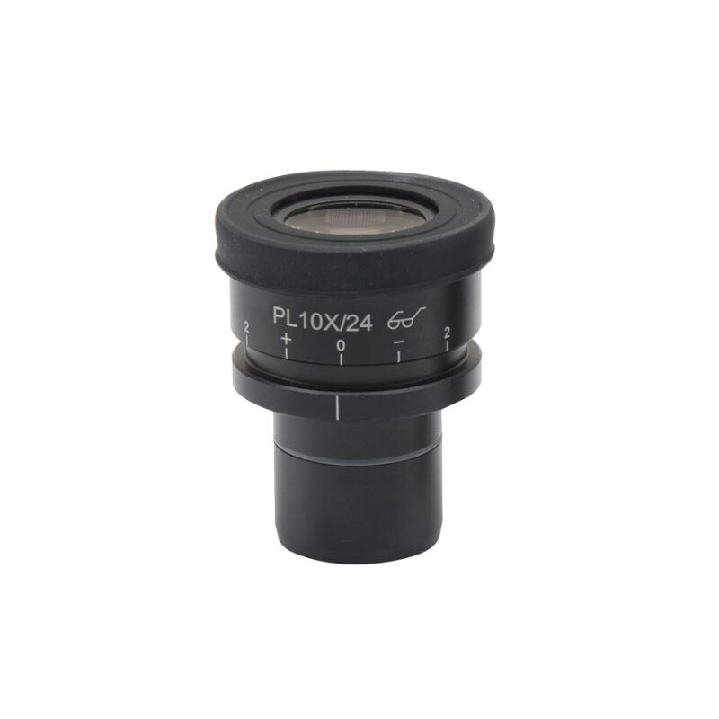 Optika Oculare PL10x/24 eyepiece, high eyepoint, focusable, with rubber cup