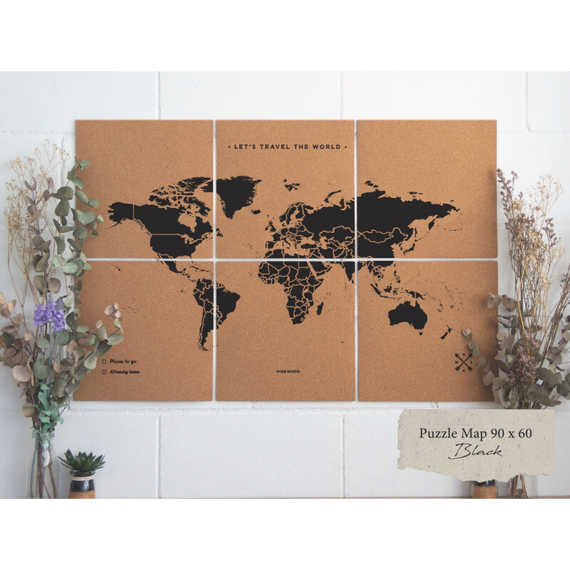 Miss Wood Mappa puzzle XL - Nero
