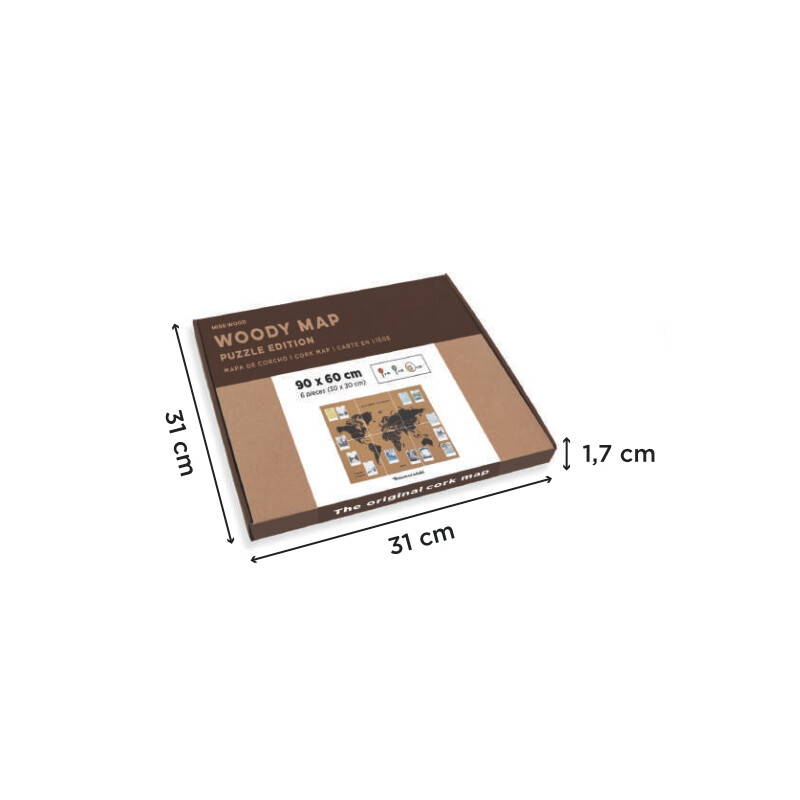 Miss Wood Mappa puzzle XL - Nero