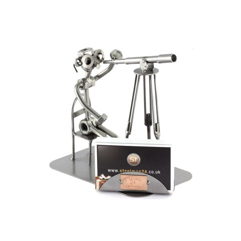 Steelman24 Rifrattore a vite con portabiglietti da visita