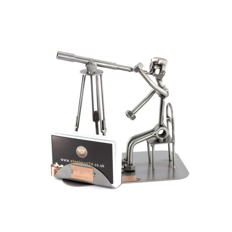 Steelman24 Rifrattore a vite con portabiglietti da visita