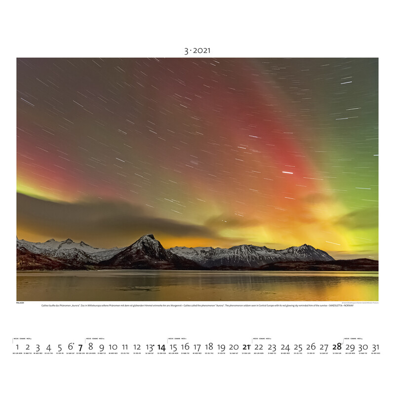 Palazzi Verlag Calendario Aurora boreale 2021