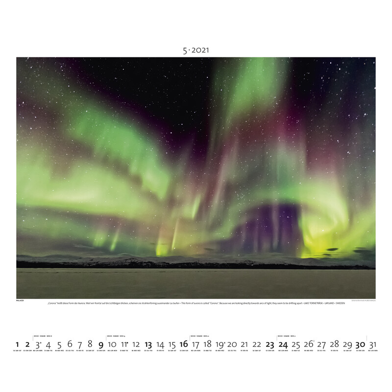 Palazzi Verlag Calendario Aurora boreale 2021