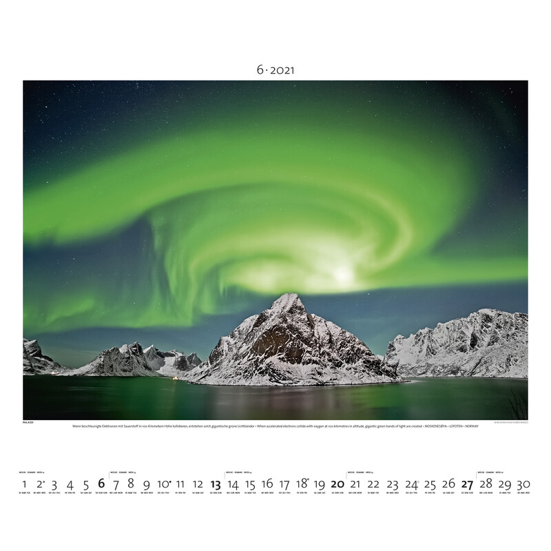 Palazzi Verlag Calendario Aurora boreale 2021
