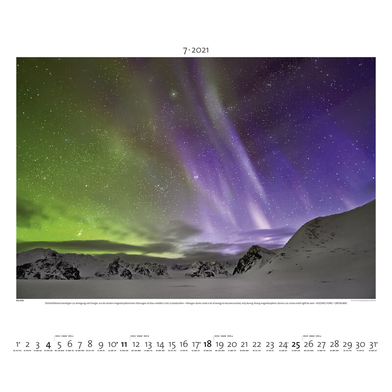 Palazzi Verlag Calendario Aurora Borealis 2021