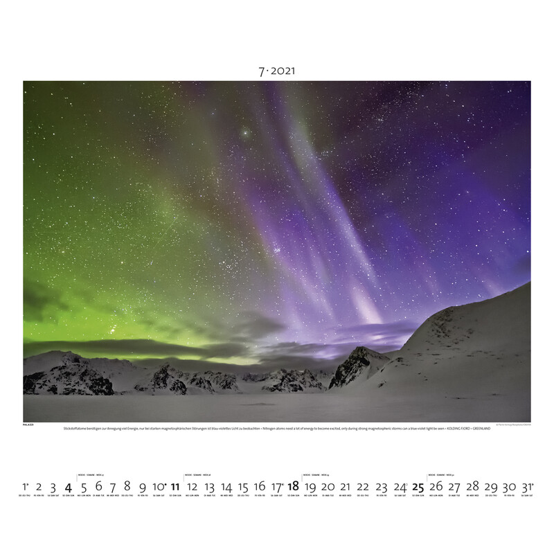 Palazzi Verlag Calendario Aurora boreale 2021