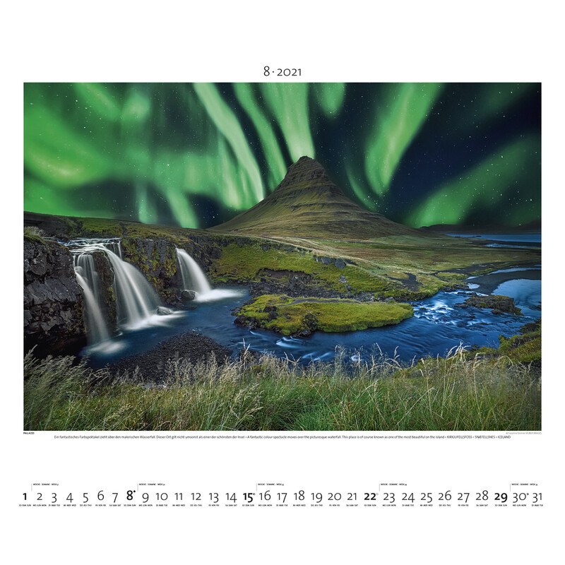 Palazzi Verlag Calendario Aurora boreale 2021