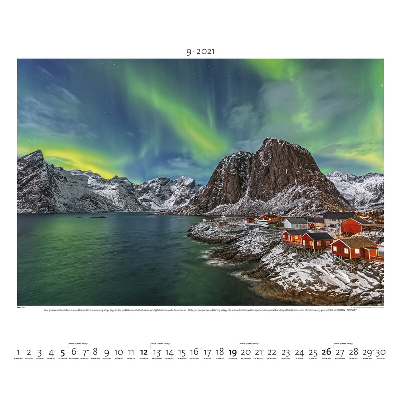 Palazzi Verlag Calendario Aurora boreale 2021