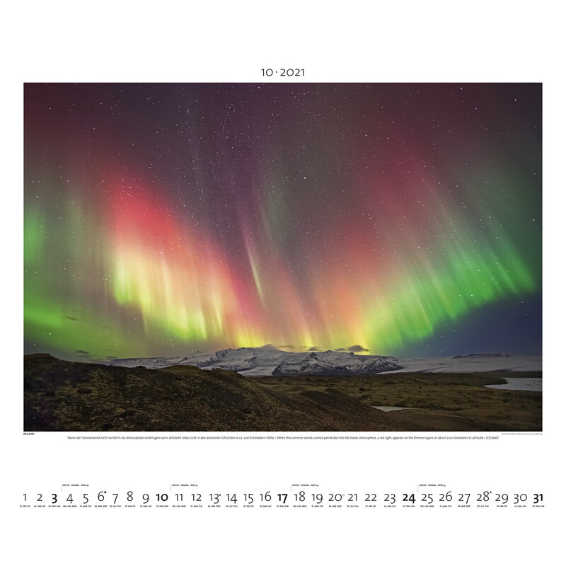 Palazzi Verlag Calendario Aurora boreale 2021