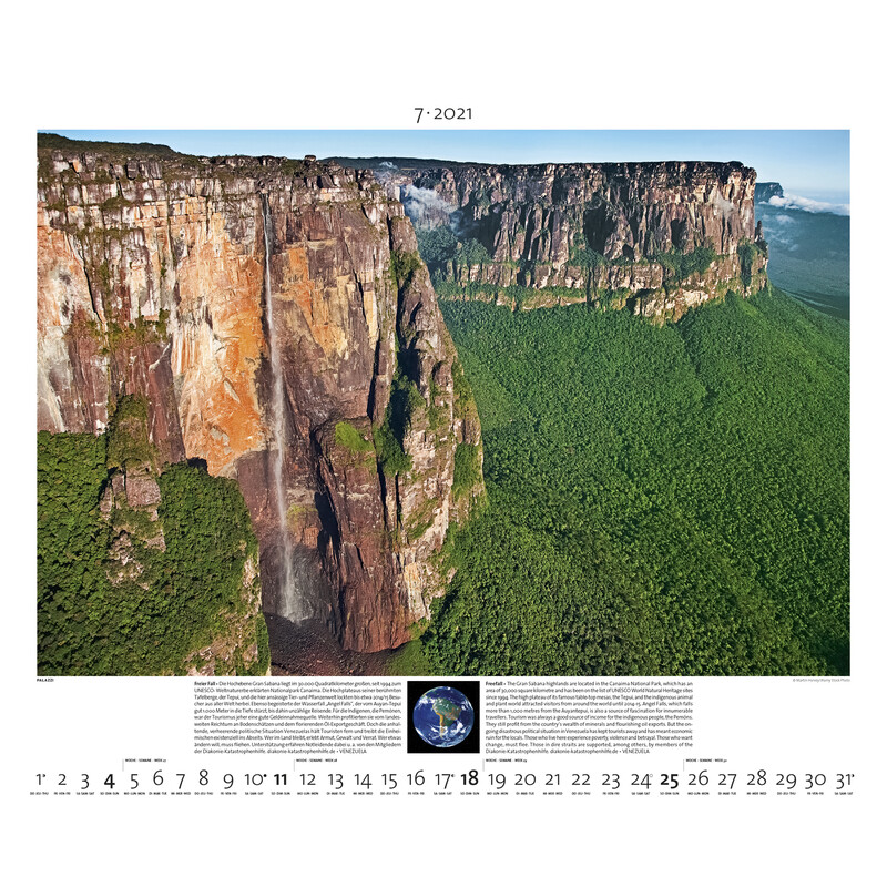 Palazzi Verlag Calendario Planet Earth 2021