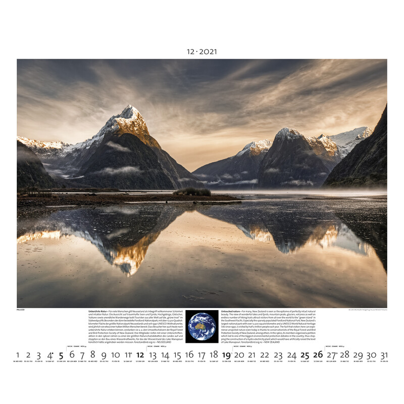Palazzi Verlag Calendario Planet Erde 2021