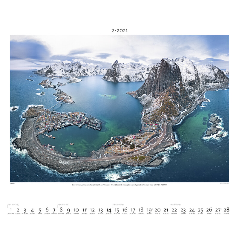 Palazzi Verlag Calendario Il mondo dall'alto 2021