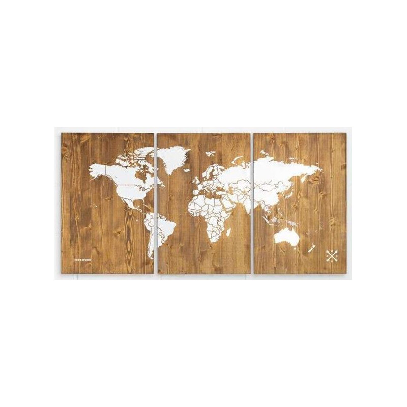 Miss Wood Mappa del Mondo Woody Map Wooden 120x60