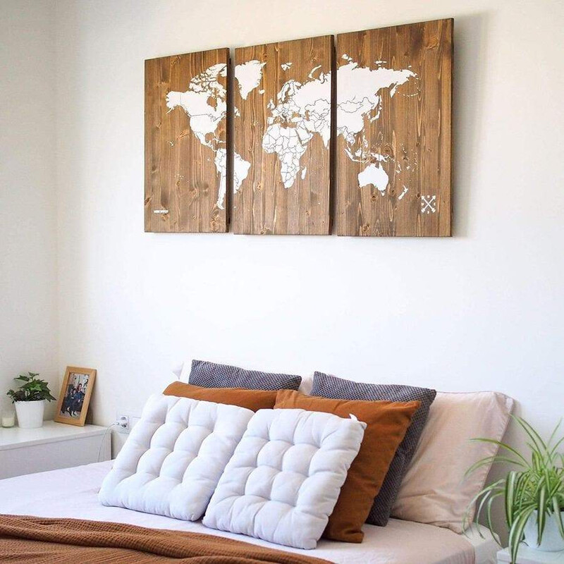 Miss Wood Mappa del Mondo Woody Map Wooden 120x60