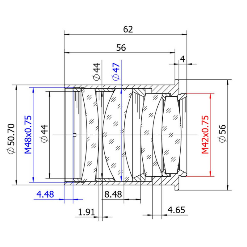 TS Optics Correttore di coma 0,73x 2"