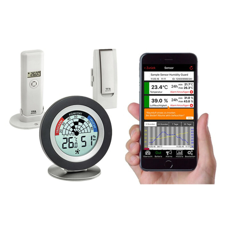TFA Stazione meteo Set per il monitoraggio del clima interno con raccomandazione di ventilazione WEATHERHUB COSY RADAR