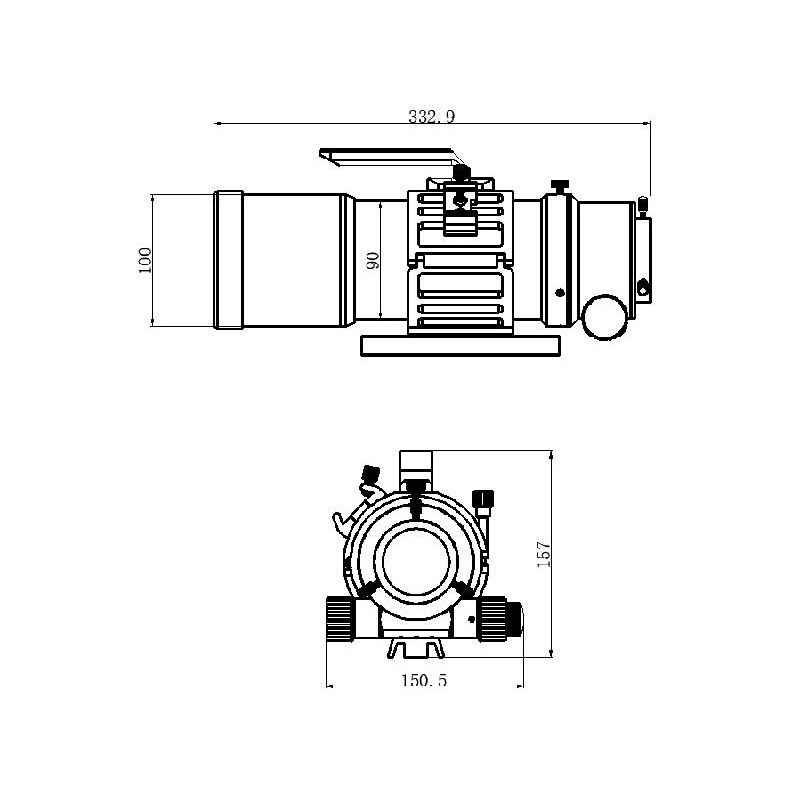 TS Optics Rifrattore Apocromatico AP 76/342 EDPH Flatfield OTA