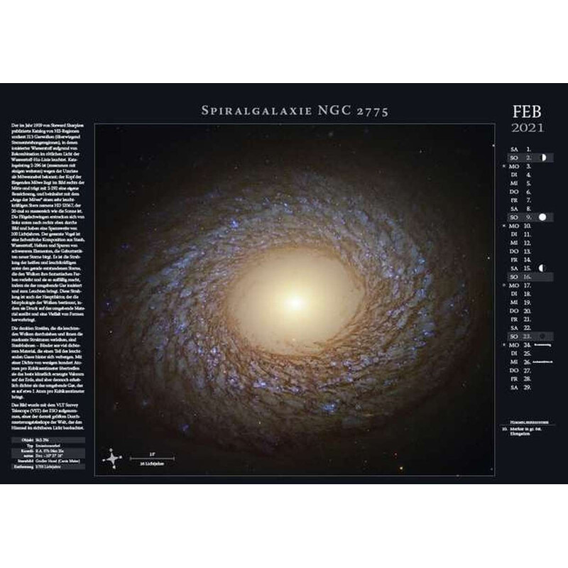 Astronomie-Verlag Calendario Weltraum-Kalender 2021