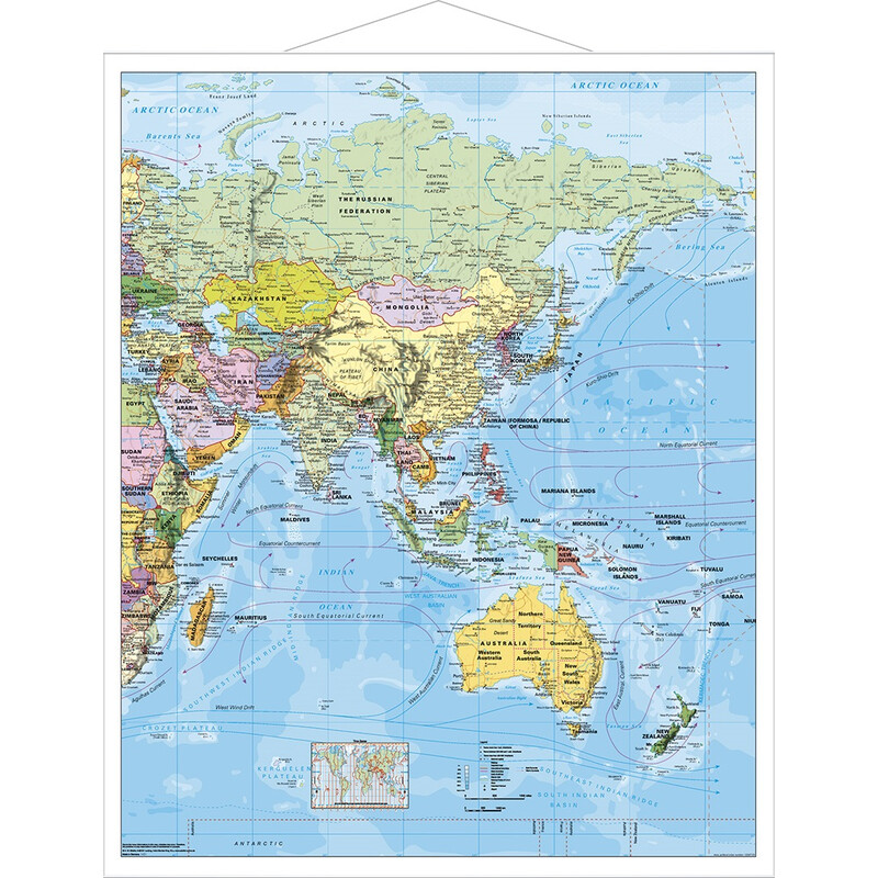 Stiefel Mappa Regionale Carta antica dell'Asia National Geographic