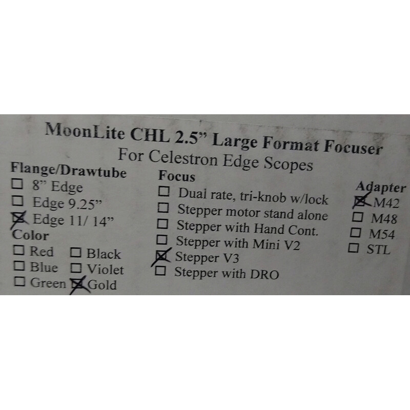 MoonLite Focheggiatore CHL 2.5" Crayford per C11/14 Edge HD