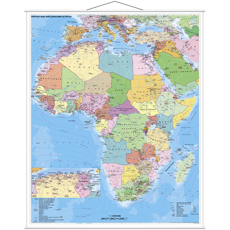 Stiefel Carta continentale Africa politica con CAP