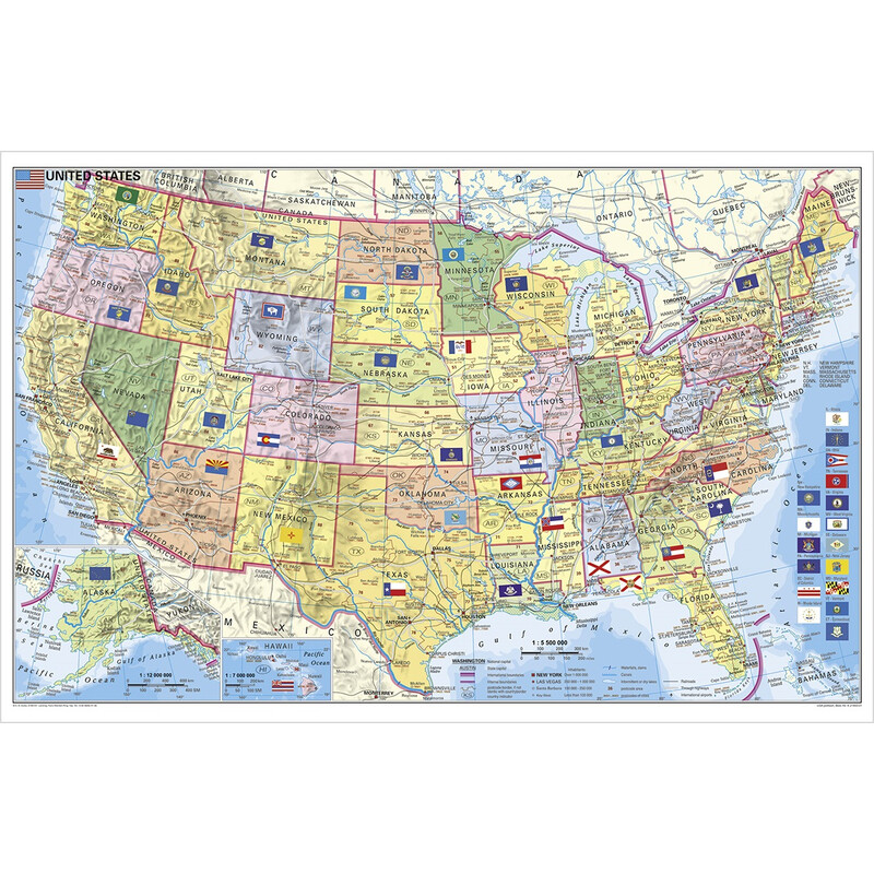 Stiefel Mappa USA politica con CAP