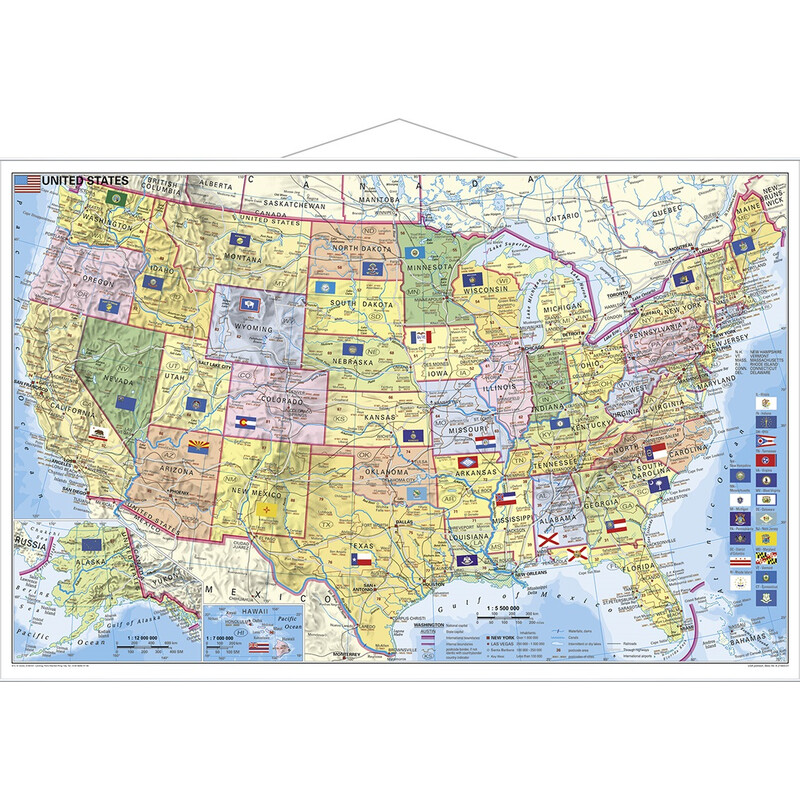 Stiefel Mappa USA politica con CAP