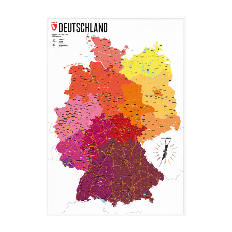 Marmota Maps Mappa Deutschland politisch (70x100)