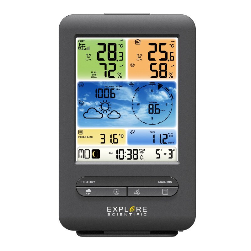 Explore Scientific Centrale meteo WLAN con sensore professionale 5-in-1 V