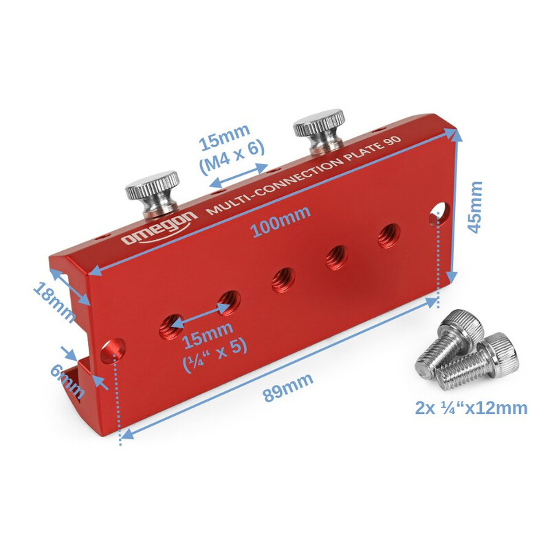 Omegon Binario di montaggio per cercatore per 72/400 Quintuplet APO