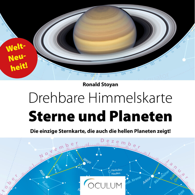 Oculum Verlag Carta Stellare Drehbare Himmelskarte Sterne und Planeten 30cm