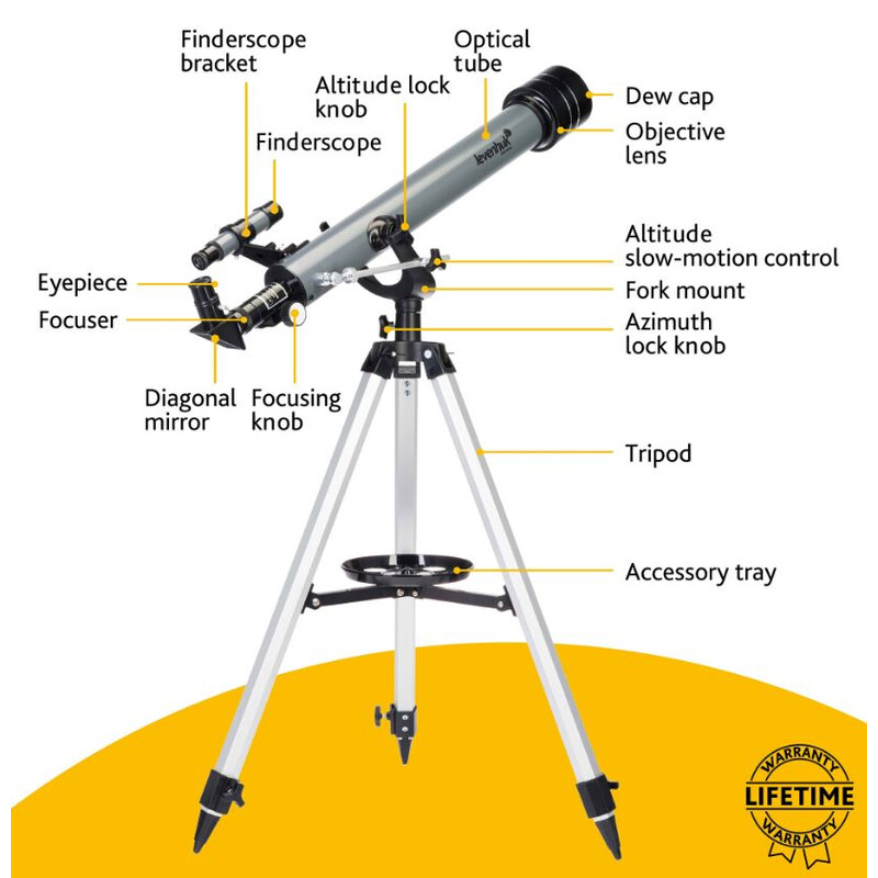 Levenhuk Telescopio AC 60/700 Blitz 60 BASE AZ