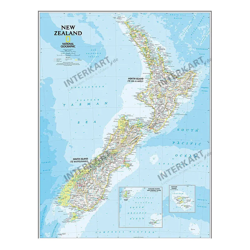 National Geographic Mappa Nuova Zelanda (60 x 77 cm)