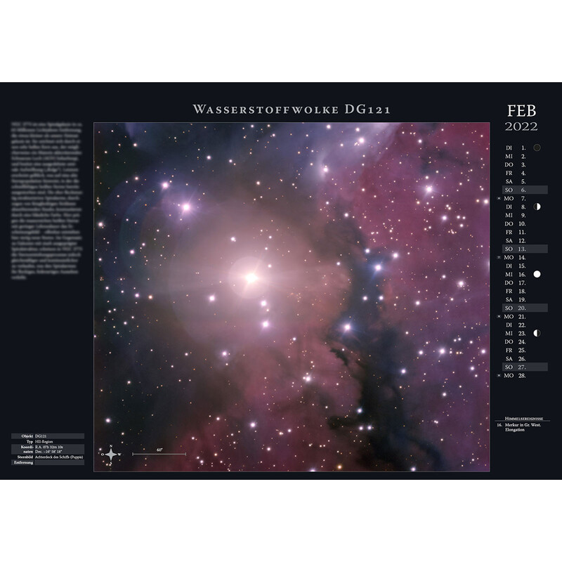 Astronomie-Verlag Calendario Weltraum-Kalender 2022