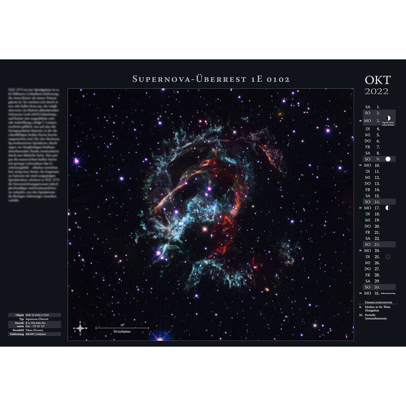 Astronomie-Verlag Calendario Weltraum-Kalender 2022