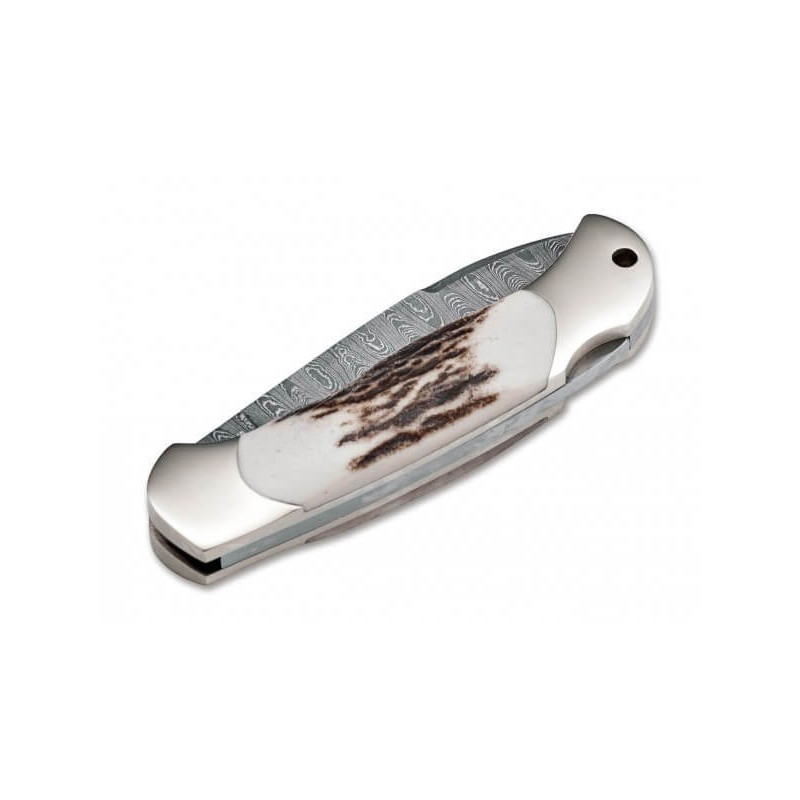 Böker Coltelli Scout Spearpoint Damasco corno di cervo