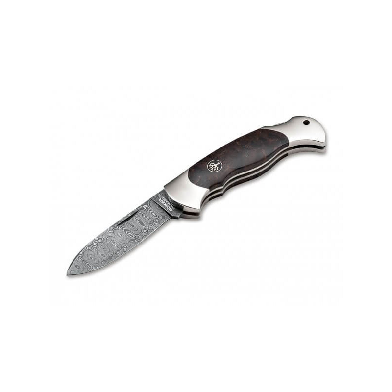 Böker Coltelli Scout Spearpoint Betulla marezzata Damasco