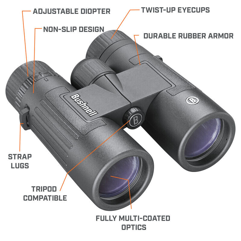 Bushnell Binocolo Legend 10x42 Prismi a tetto, nero, FMC