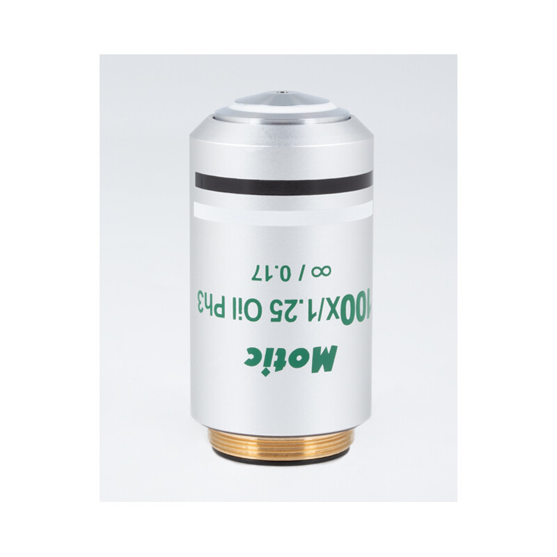 Motic Obiettivo Obiettivi CCIS, UC PL Ph, 100X / 1.25, wd 0.16 mm, infinity, PL, Ph, oil, S