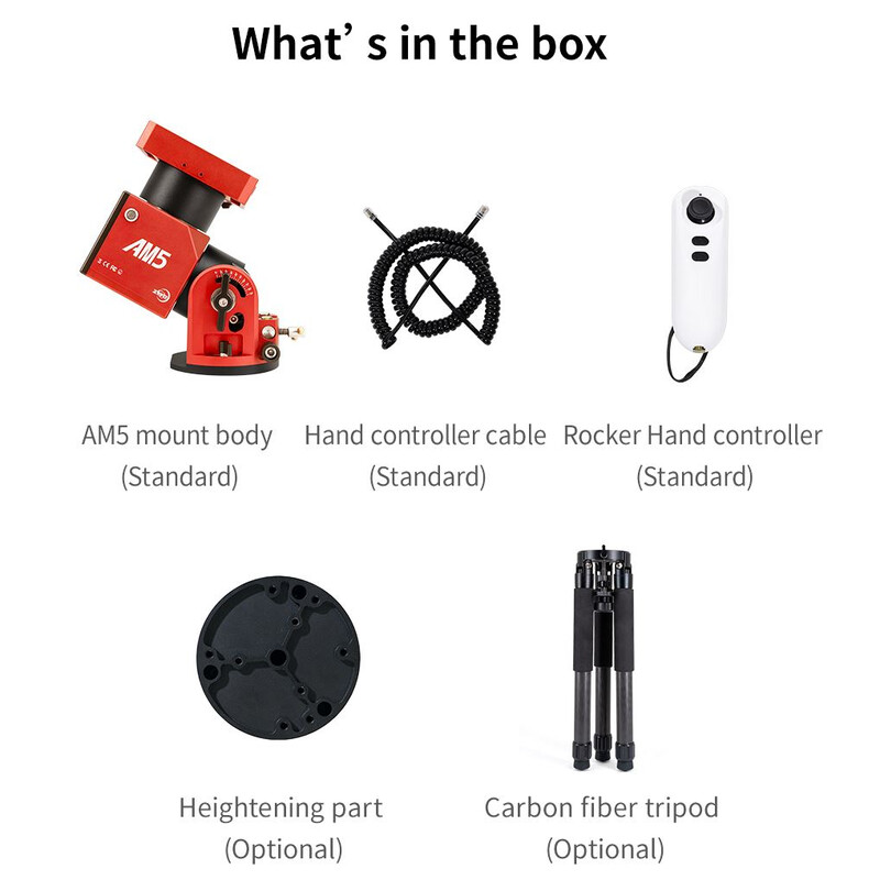 ZWO Montatura equatoriale AM5 Harmonic + treppiede in carbonio