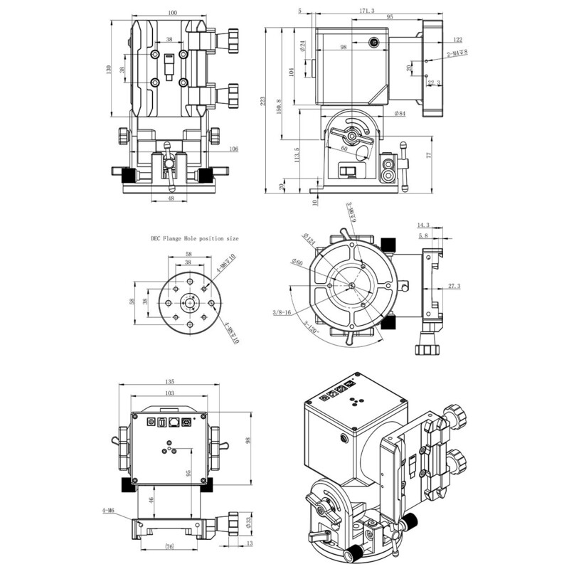 ZWO Montatura equatoriale AM5 Harmonic + treppiede in carbonio