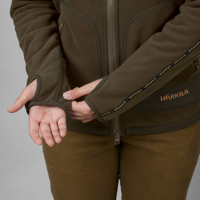 Härkila Kamko Giacca in pile da donna, marrone/rosso taglia L