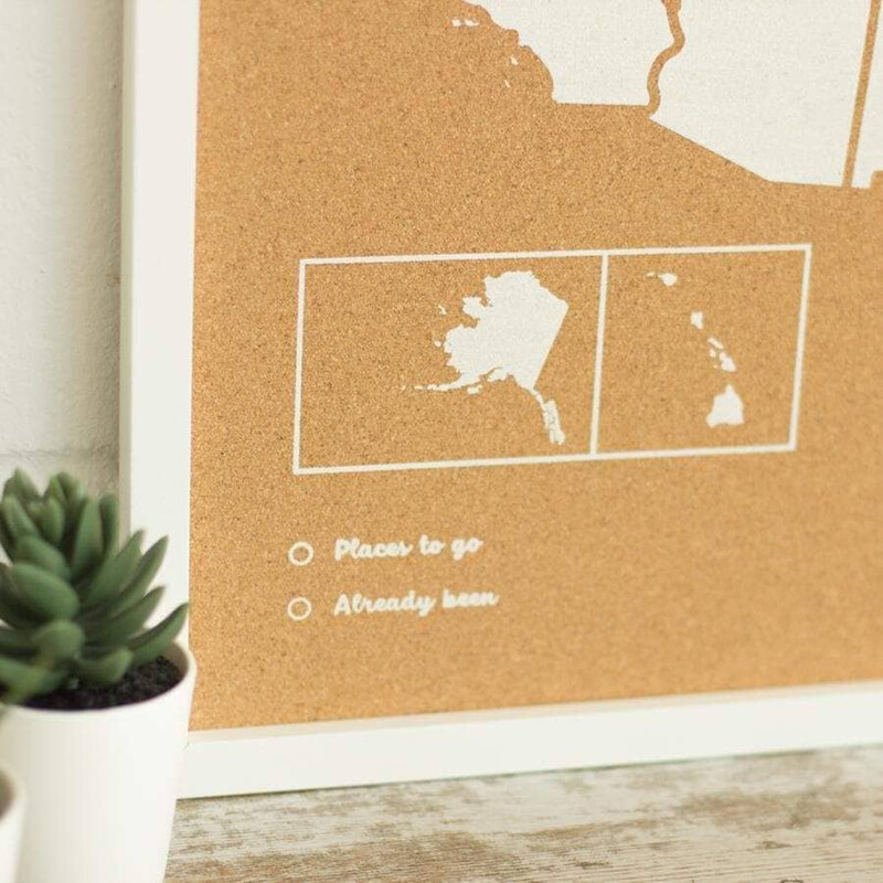 Miss Wood Mappa di Woody Paesi Stati Uniti USA (90 x 60 cm)