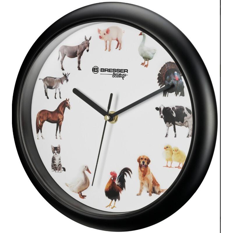 Bresser Junior Orologio da parete con suoni di animali