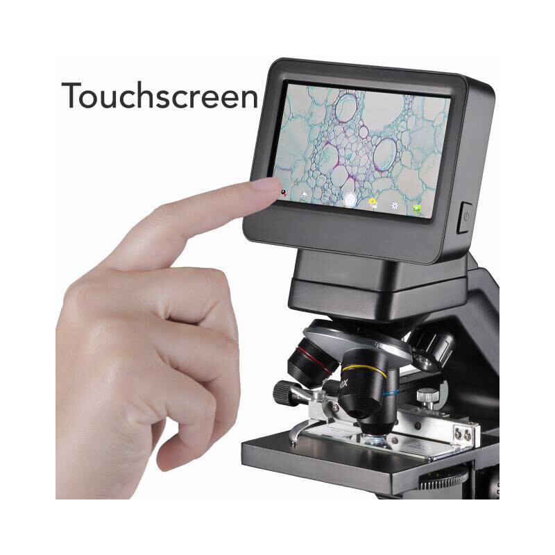 Bresser Biolux Touch, schermo, 30x-1125x, AL/DL, LED, 5 MP, HDMI, Microscopio per la scuola e l'hobbistica